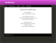 Tablet Screenshot of hairbegone.net